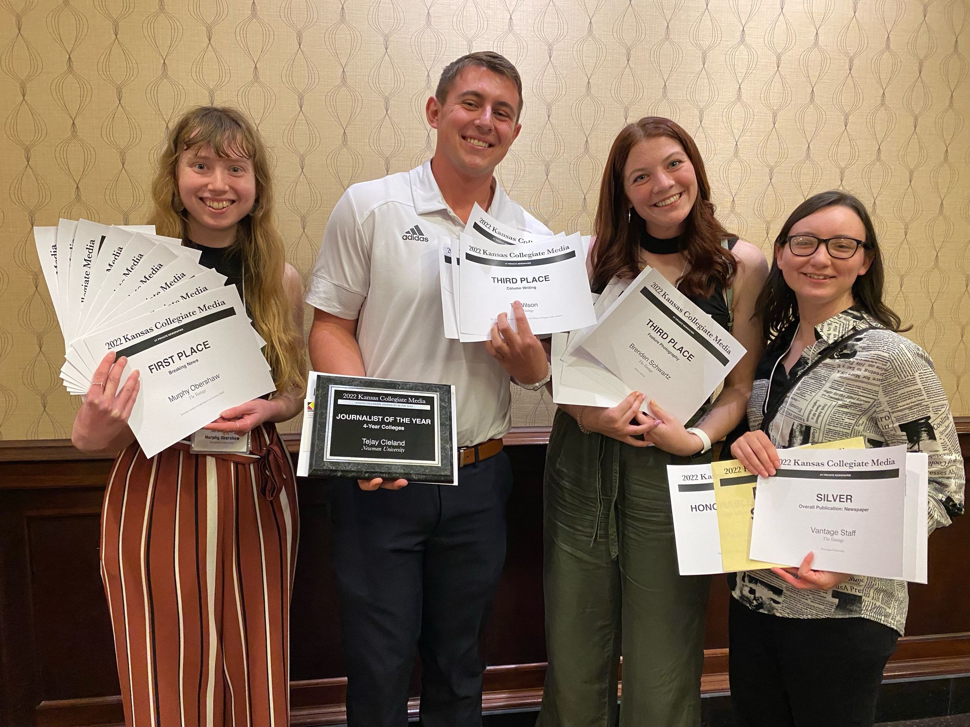 The Vantage Staff brings home awards from first KCM Conference in three years